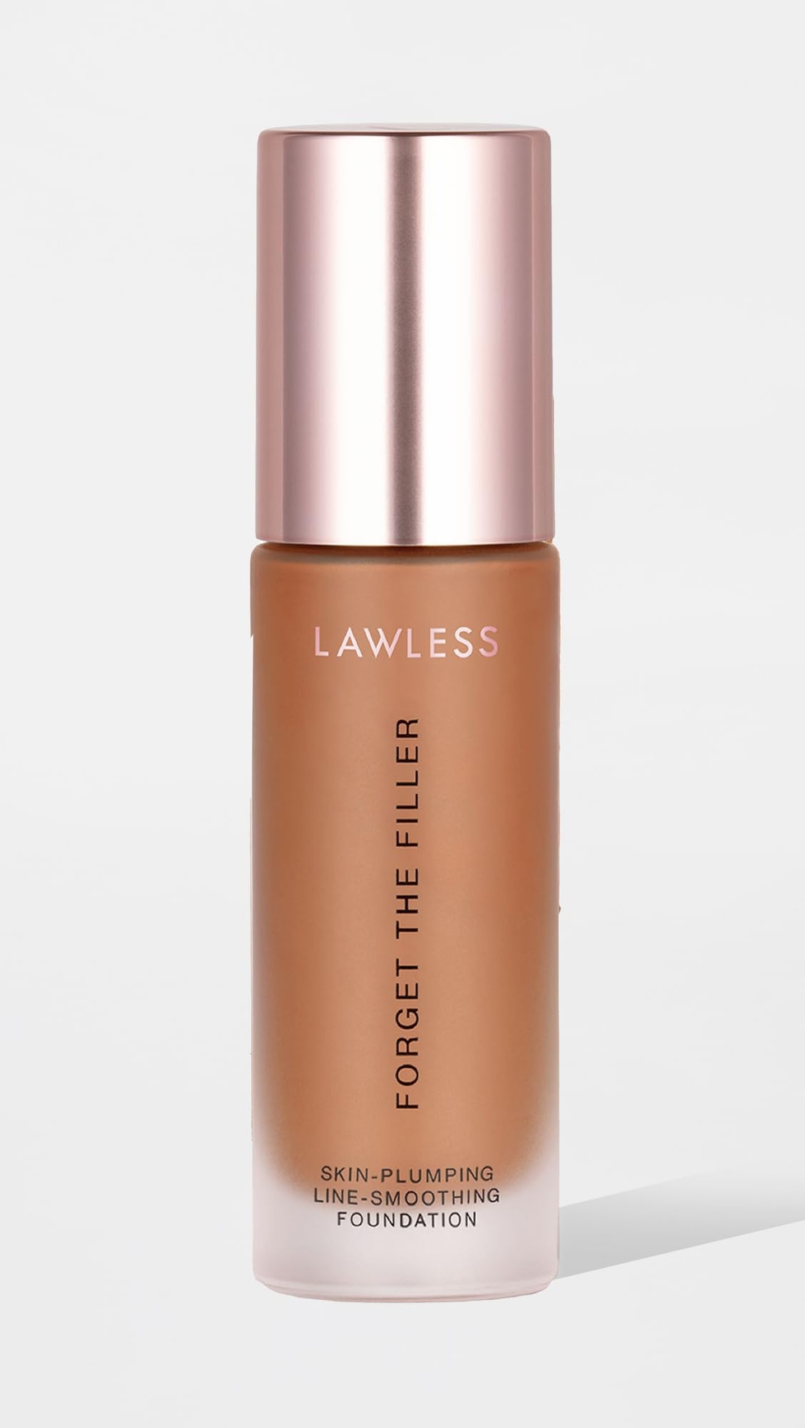 LAWLESS Women's Forget the Filler Skin-Plumping Line-Smoothing Foundation, 18T, tan deep with warm undertones, 1.0 Ounce