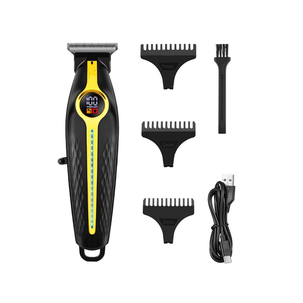 QDKVTNDJZ Professional Clippers/Beard Trimmers for Men Home Barber Salon Use, Cordless Hair Clippers with LED Display and 3 Guide Combs, Electric Beauty and Personal Care QDKVTNDJZ