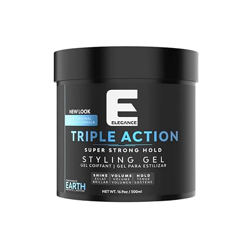 E Elegance Earth Fragrance Triple Action Hair Gel for Men And Women - Super Strong Hold, Extreme Volume, And Long Lasting Shine - Flake Free Beauty & Personal Care E Elegance