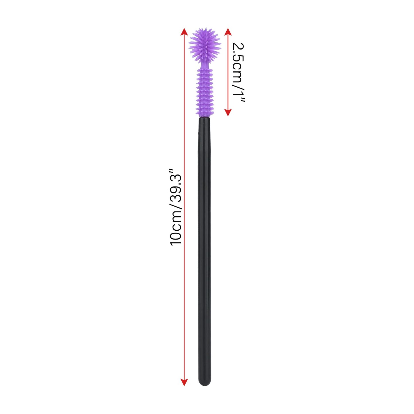G2PLUS 50PCS Silicone Eyelash Brushes, Purple Disposable Mascara Wands, Adjustable Ball- Shape Eyelash Spoolies, Eyebrow Brushes for Eyelash Extension Beauty & Personal Care G2PLUS