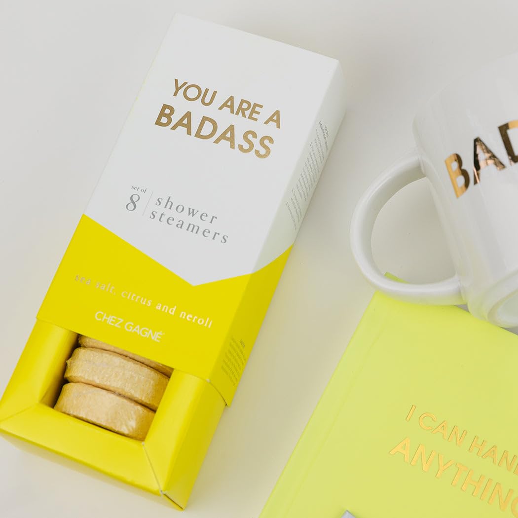 Aromatherapy Shower Steamers - You are A Badass - Sea Salt Citrus + Neroli, Set of 8 - Vegan, Cruelty-Free, Made in USA - Paraben, Sulfate Beauty and Personal Care Chez Gagné