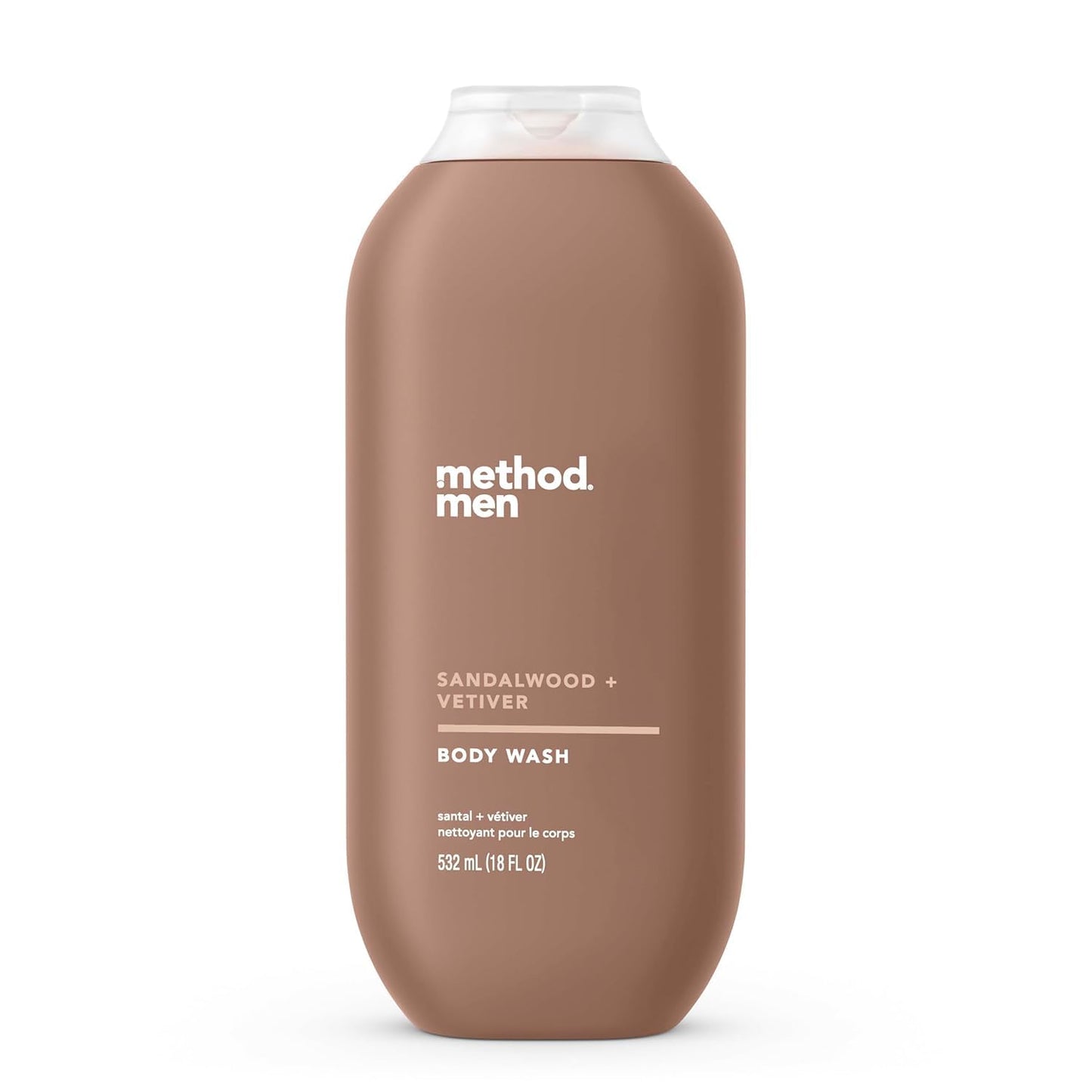 Method Men Body Wash, Sandalwood + Vetiver, Paraben and Phthalate Free, 18 fl oz (Pack of 1) Beauty & Personal Care Method