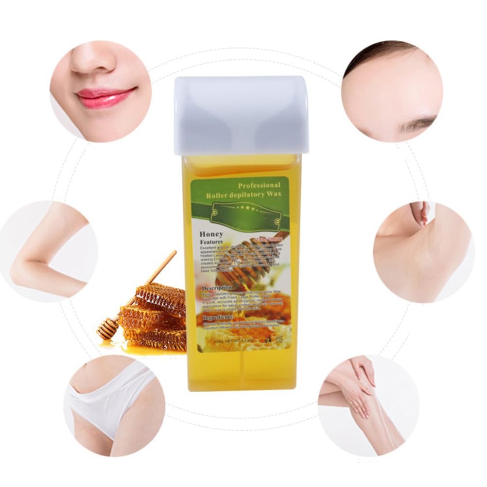 Practical 100 G Depilatory Wax Cartridges Hair Removal Cream Beeswax Roll on Hot Wax for All Body Parts Beauty and Personal Care Hztyyier