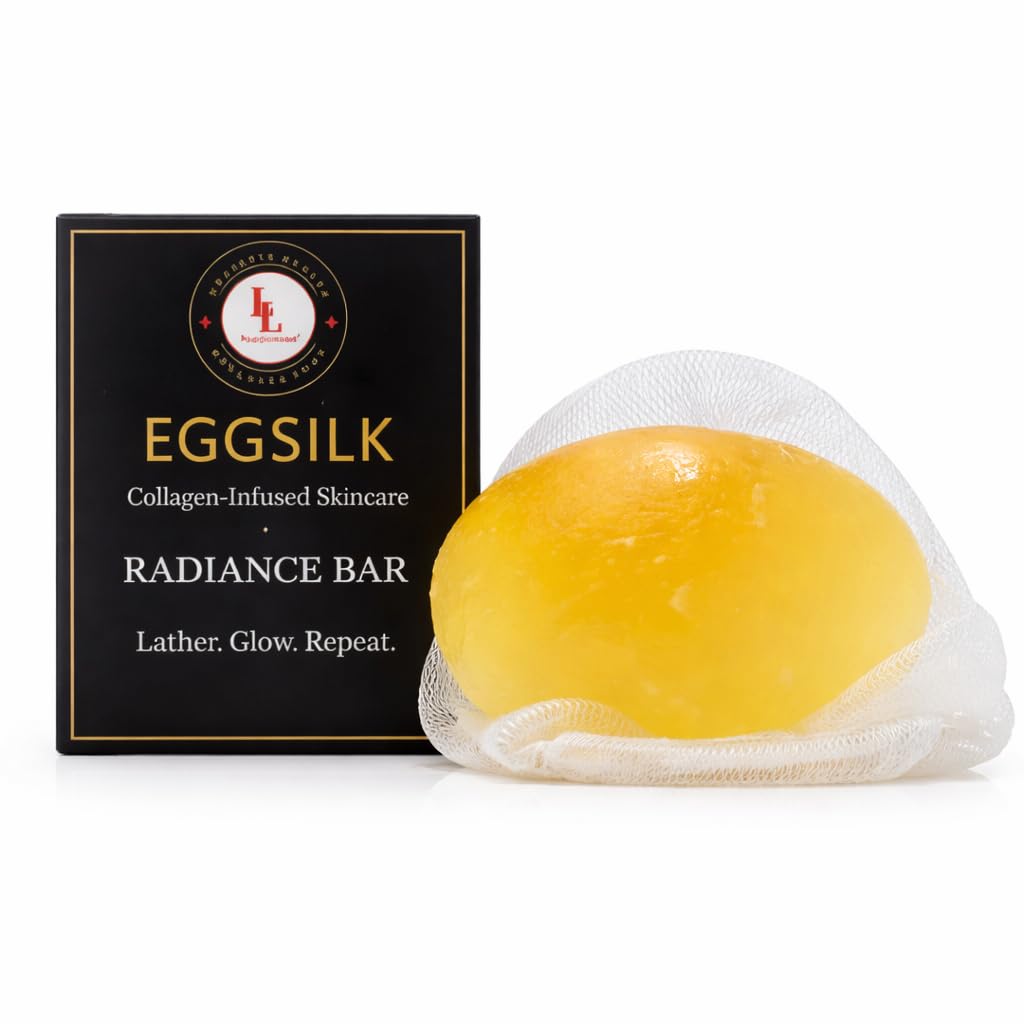 L & L Supplement EggSilk Egg Soap Radiance Bar with Yolk Extract | For Smooth, Glowing Skin | Gentle for Face & Body, All Skin Types | Sulfate-Free Beauty & Personal Care L & L Supplement
