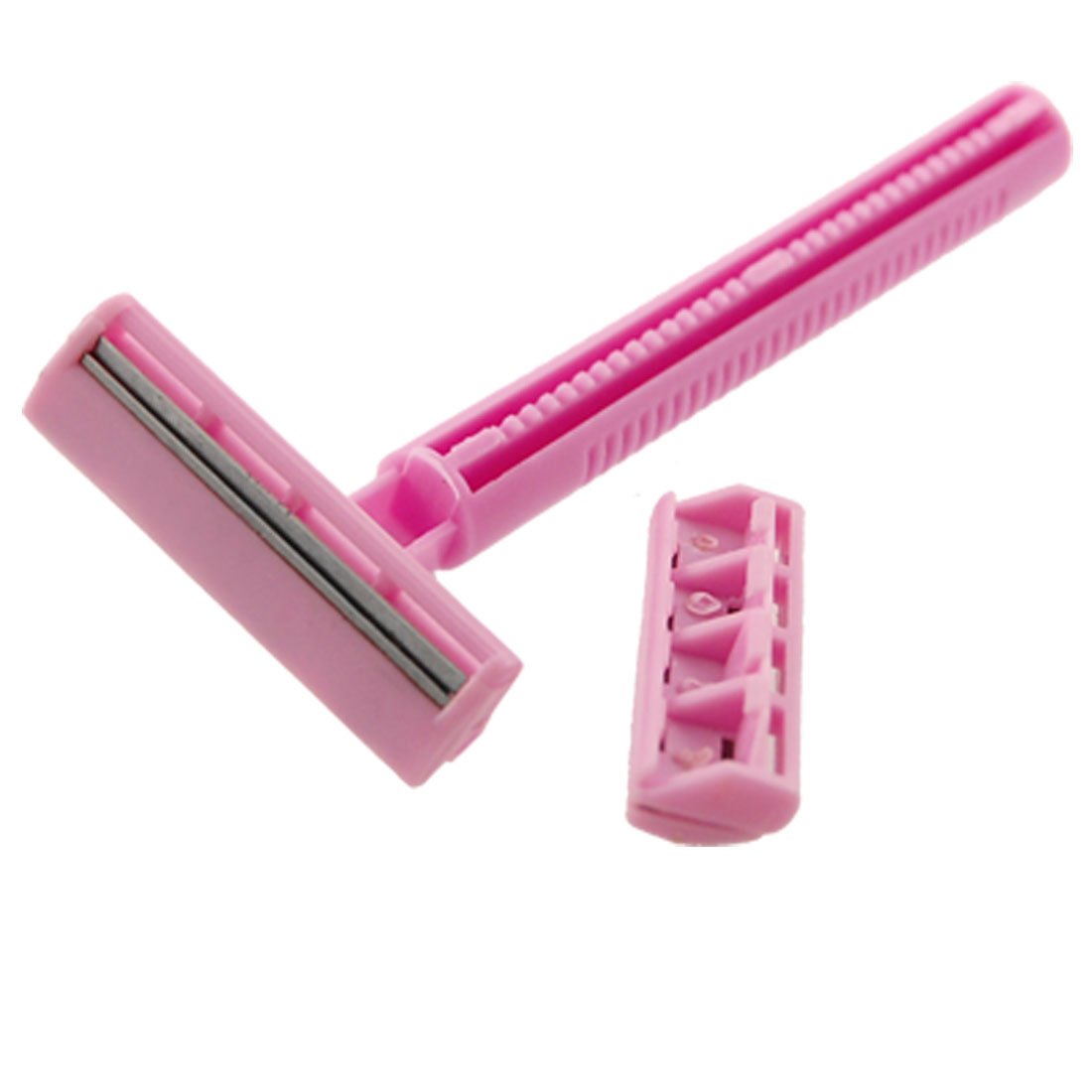 Ruilogod 2 Pcs Beauty Tool T Shape Pink Plastic Body Hair Trimmer w Spare Razor (id: c97 905 aad 3c6 b78 Beauty and Personal Care Ruilogod