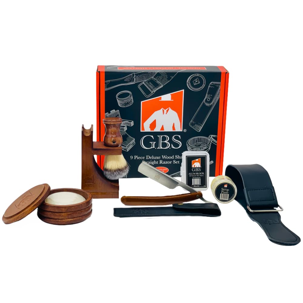 G.B.S Complete Men’s Wood Shaving Set Beauty and Personal Care G.B.S
