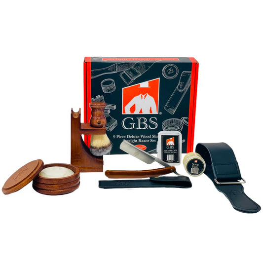 G.B.S Complete Men’s Wood Shaving Set Beauty and Personal Care G.B.S