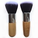 RN BEAUTY 2 Pieces Makeup Brushes Blush Brush Foundation Brush With Bamboo Handle Contour Bronzer Face Blender Brush for Liquid Cream Powder Mineral Beauty & Personal Care RN BEAUTY