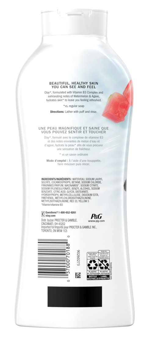Olay Body Wash Fresh Water Melon And Agave 22 Ounce (Pack of 2) Beauty & Personal Care Olay