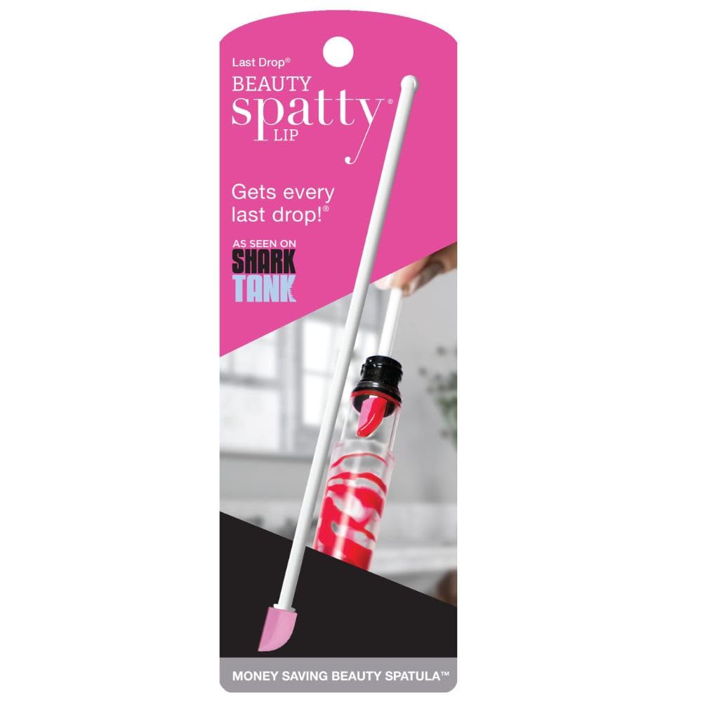 Spatty Daddy Lip Gloss Tiny Beauty Spatula (6 Inch Pink) Shark Tank, Lip Gloss Spatula, Mini Makeup Tool, Stocking Stuffers, Gifts for Women Who Have Beauty & Personal Care Spatty
