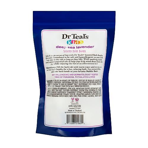 Dr Teal's Ultra Moisturizing Kids Bath Time Fizzie Fun Scented Bath Bombs Deep Sea Lavender with Natural Essential Oils (Unisex) 1.6 Oz Beauty & Personal Care Dr Teal's