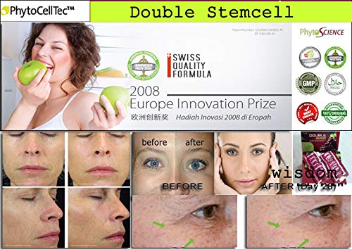 4 Packs Phytoscience Double Stem Cell Anti Aging Acne Treatment Supplement Acai Berry Extract Blueberry Reduce Wrinkles Pores Pimples Fine Lines Skin Beauty & Personal Care phytocelltec