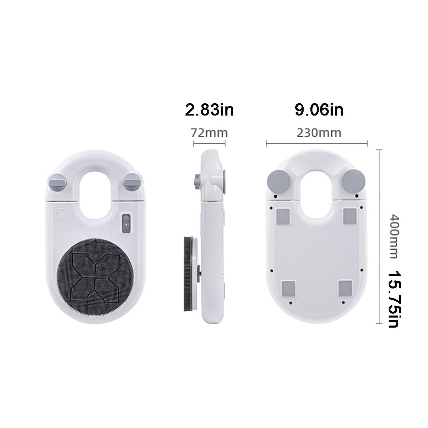 QUGURLID Wall Mounted Electric Back Scrubbers,Automatic Rota-Tion Shower Brush for 2-Speed Adjustment Electric Exfoliating Bath Shower Machine Beauty and Personal Care QUGURLID