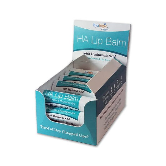 Hyalogic HA Lip Balm - Hyaluronic Acid & Organic, Natural Coconut Oil - Soothes Dry, Chapped Lips - Plumping, Moisturizing & Nourishing - Unflavored Beauty and Personal Care Hyalogic
