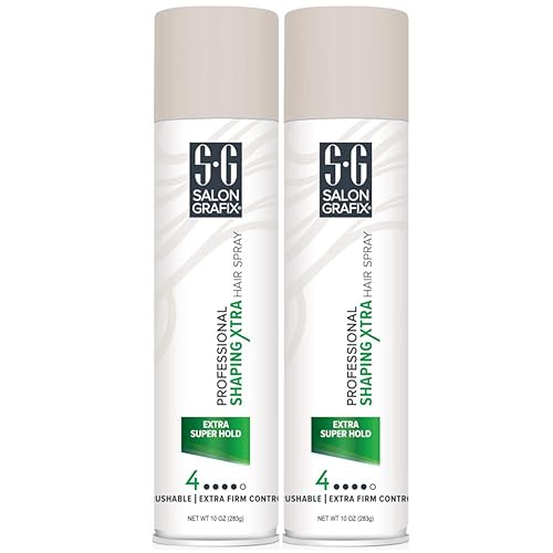 Salon Grafix Shaping Hair Spray - Brushable and Freshly Scented Hairspray for Women and Men - Professional Quality Result - Extra Super Hold - 2 pc Beauty & Personal Care Salon Grafix
