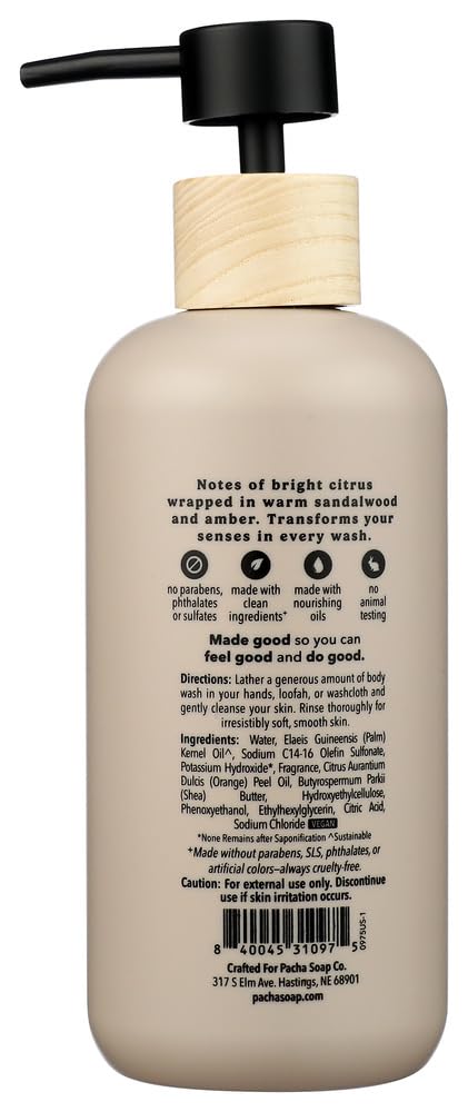 Pacha Soap Santal & Amber Body Wash, 16 FZ Beauty & Personal Care Pacha Soap Co