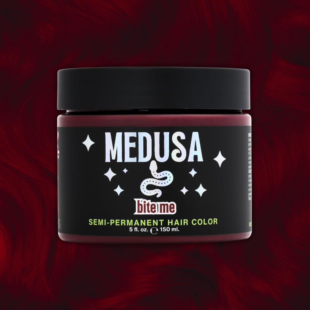 Medusa Semi-Permanent Hair Color, Vegan and Cruelty-Free Hair Dye, Last up to 24 Washes, Non-Damaging Conditioning Hair Color (Bite Me, 5 fl oz) Beauty & Personal Care Medusa's Make-Up