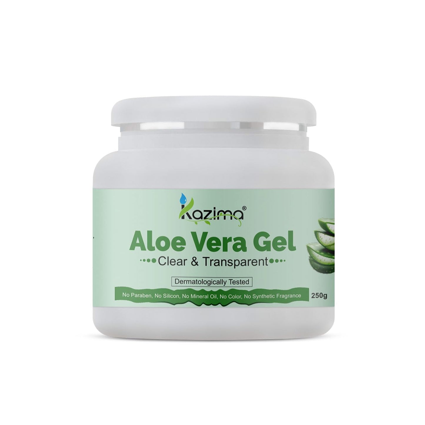 KAZIMA Aloe Vera Gel Raw - 100% Pure Natural Gel - Ideal for Skin Treatment, Face, Acne Scars, Hair Treatment, Moisturizer & Dark Circles (250 Gram) Beauty & Personal Care KAZIMA