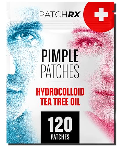 Pimple Patches for Face (120 Pack), Hydrocolloid Patch with Tea Tree Oil - Pimple Patch Zit Patch and Pimple Stickers - Hydrocolloid Acne Patches Beauty & Personal Care PatchRx
