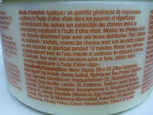 VITALE Olive Oil Hair Mayonnaise 8oz with Oat & Egg Protein and Vitamins - Good on Color & Thermal Treated Hair - for Dry & Damaged Scalp Men, Women Beauty & Personal Care VITALE