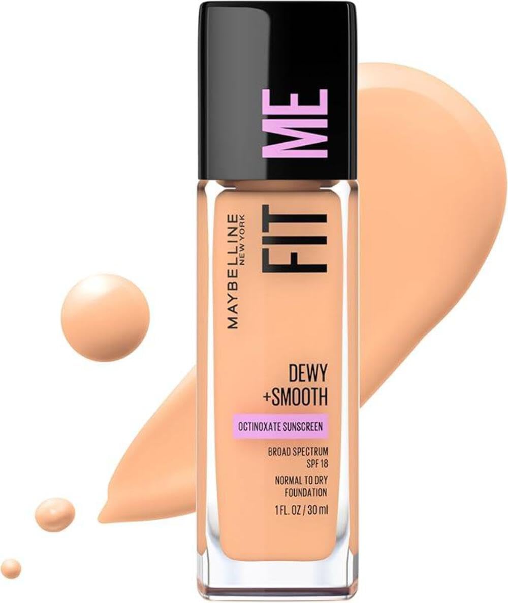 Maybelline New York Fit Me! Liquid SPF 18 Foundation, Buff Beige 130 Beauty & Personal Care MAYBELLINE