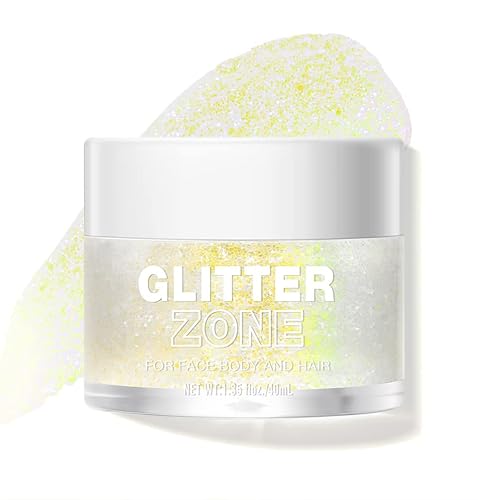 LANGMANNI Holographic Body Glitter Gel for Body, Face, Hair and Lip.Color Changing Glitter Gel Under Light. Vegan & Cruelty Free-1.35 oz (4# Sapphire Beauty & Personal Care LANGMANNI