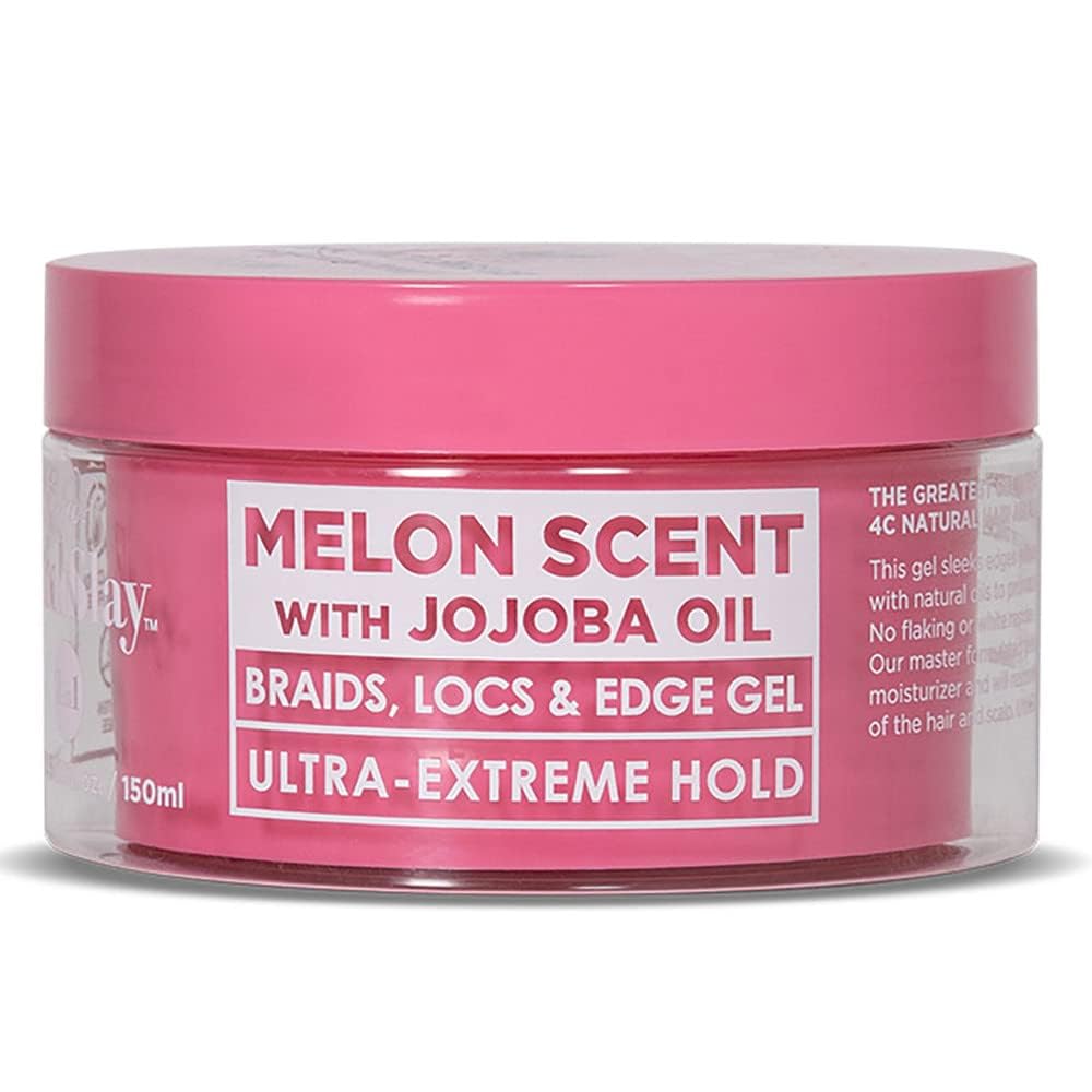 Esha Slick N Slay Braiding Gel: Ultra Hold & Hydrating Gel for Braids, Twists, Locs - Melon Infused, Fast Dry Formula - 5oz Beauty & Personal Care Esha