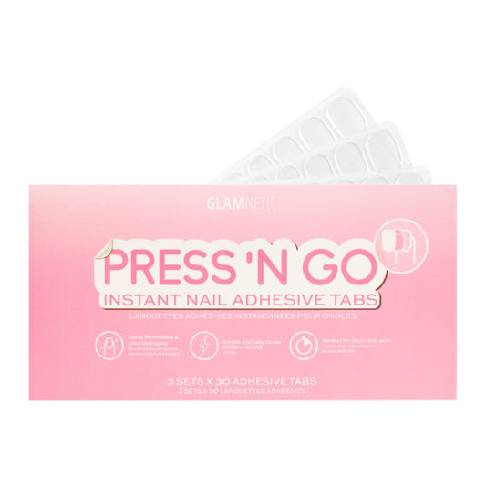 Glamnetic Press 'n Go Instant Nail Adhesive Tabs | Short Term Wear, Easily Removable & Less Damaging, Customized Fit | 90 Tabs Beauty & Personal Care Glamnetic