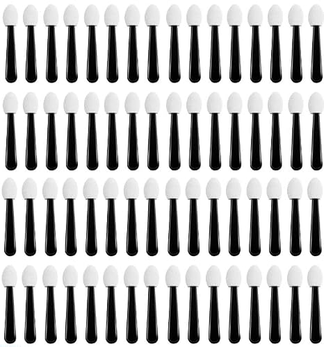 100Pcs Black White Small Eyeshadow Applicators Eye Shadow Sponge Applicator Sticks Eye Makeup Applicators Sponge Tip Make up Applicators Eyeshadow Beauty & Personal Care Myuiao