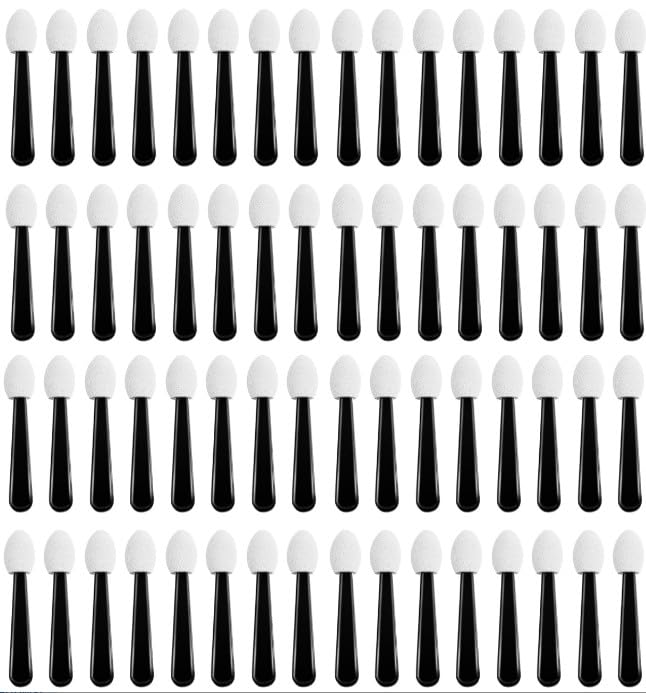 100Pcs Black White Small Eyeshadow Applicators Eye Shadow Sponge Applicator Sticks Eye Makeup Applicators Sponge Tip Make up Applicators Eyeshadow Beauty & Personal Care Myuiao