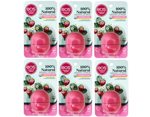 EOS Lip Balm (Pack of 6) (Strawberry Sorbet) Beauty and Personal Care eos