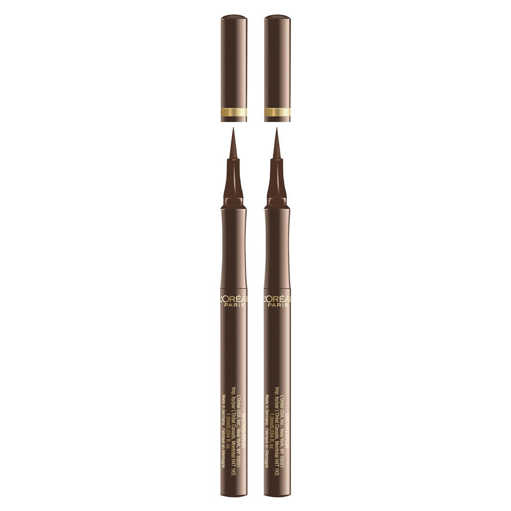 L'Oreal Paris Makeup Infallible Super Slim Long-Lasting Liquid Eyeliner, Ultra-Fine Felt Tip, Quick Drying Formula, Glides on Smoothly, Brown, Pack