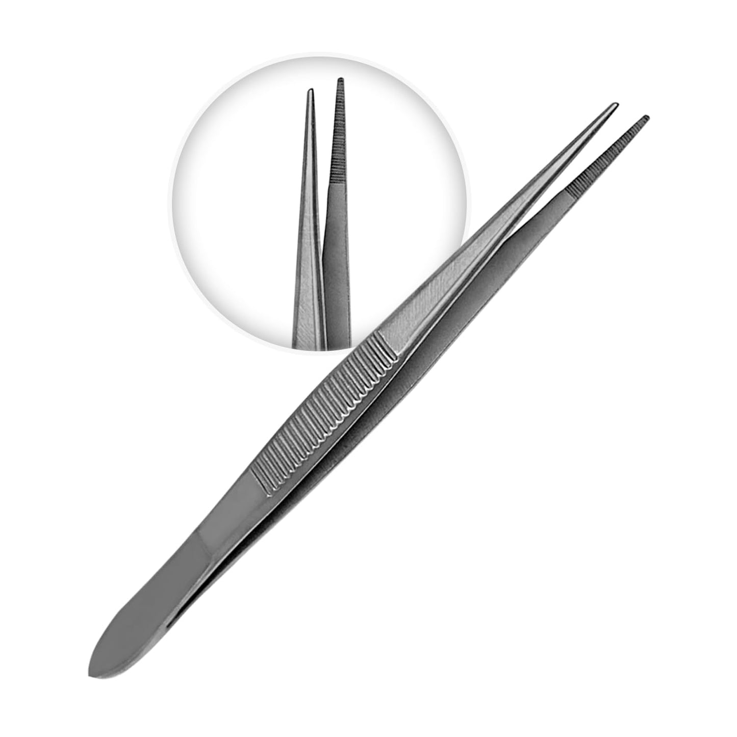 Splinter Forceps - Fine Point - Tweezers Stainless Steel Straight & Curved (Straight 4.50") Beauty and Personal Care SURGICAL ONLINE
