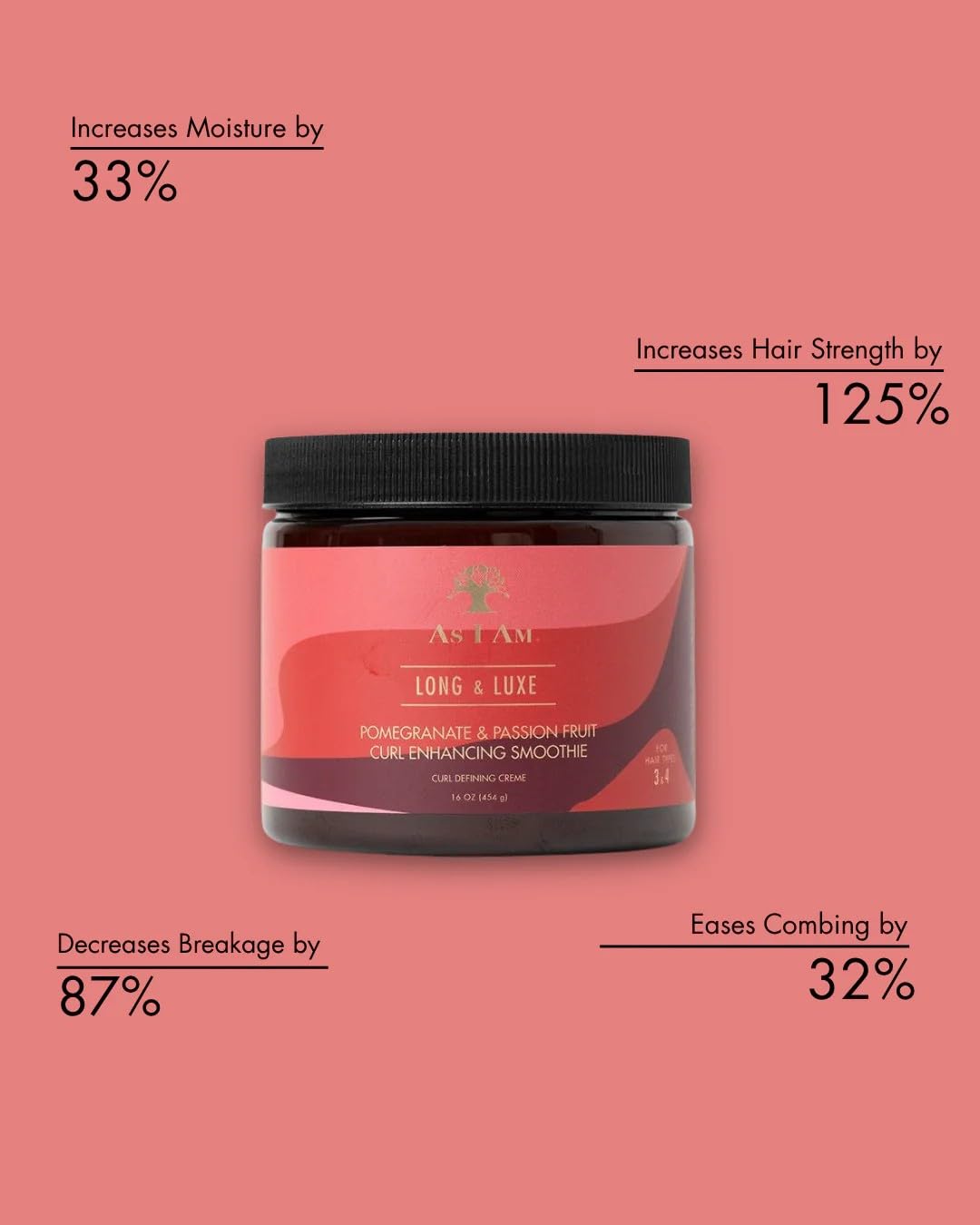 As I Am Long and Luxe Curl Enhancing Smoothie 16 oz - Lightweight Coil Defining Creme for Hi-Definition, Hydrated Curls and Coils - Enriched Beauty & Personal Care As I Am