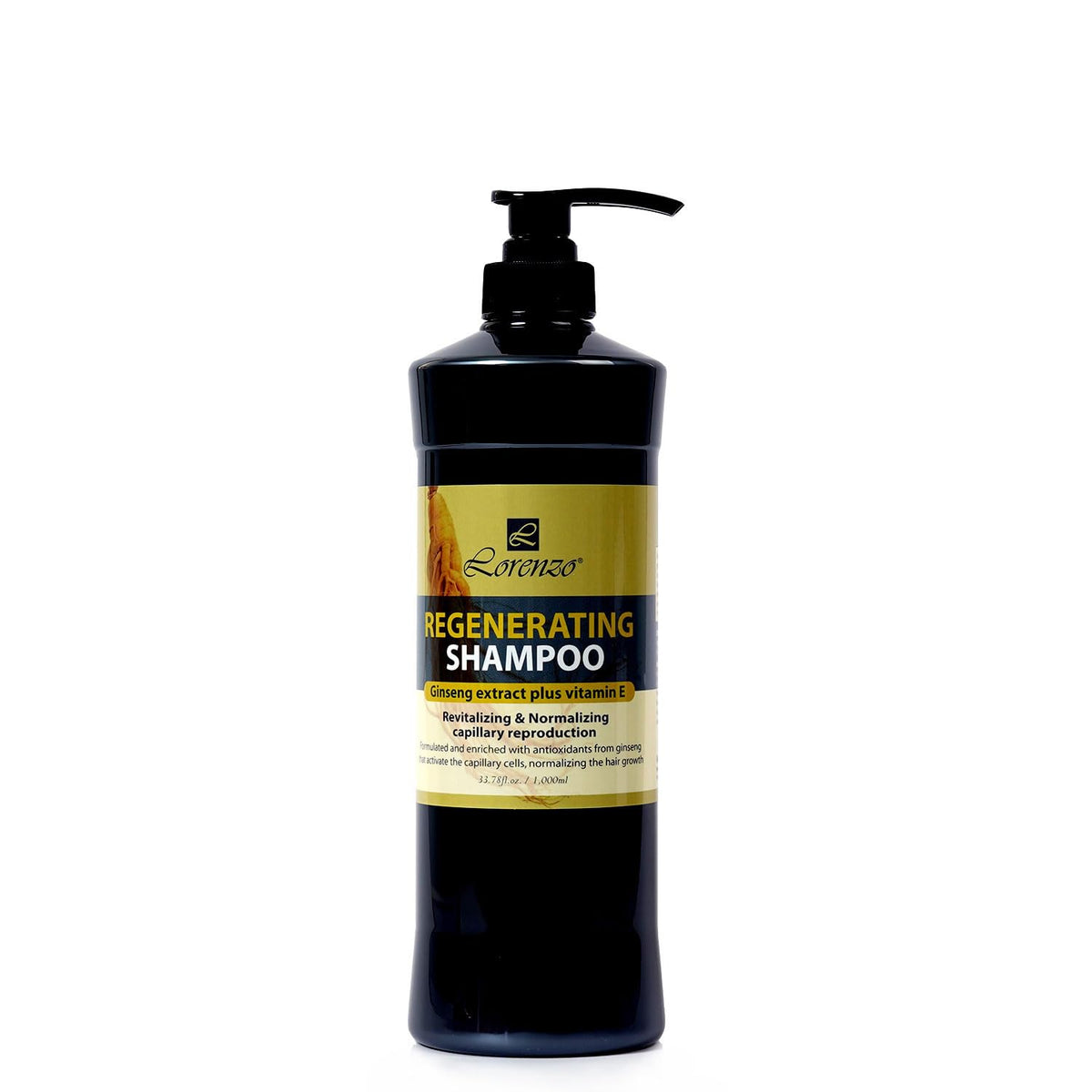 L Lorenzo Regenerating Shampoo 33.78 fl.oz/1000ml | Energizes dormant follicles for steady hair growth | Ginseng Root Extract