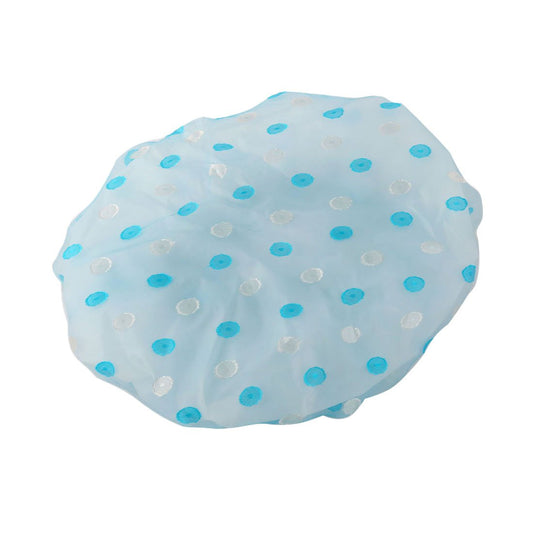 Ruilogod Organza Dot Pattern Home Bathroom Hair Protector Water Resistant Spa Bath Shower Cap (id: 35c 011 073 53d 1b3 Beauty and Personal Care Ruilogod