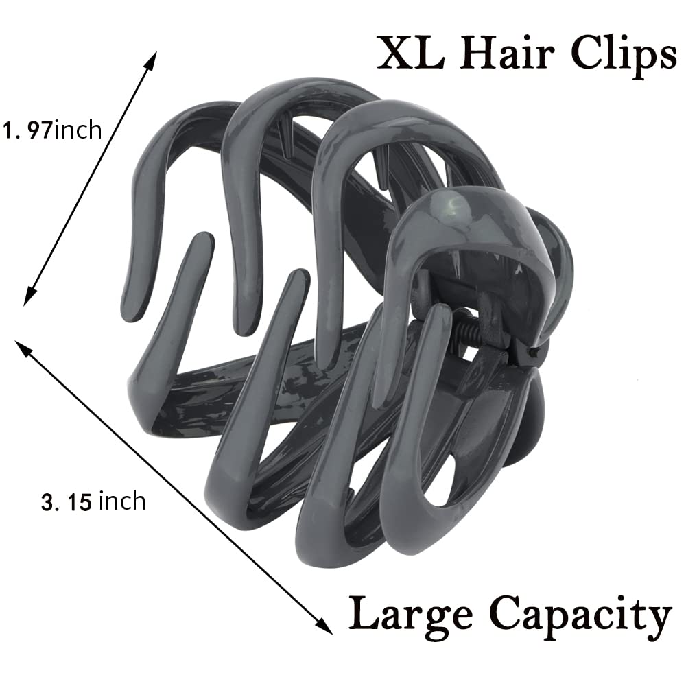 Atoden Claw Clips for Thick Hair 5Pcs, Large Hair Clips for Women, Octopus Hair Clips, Strong Grip Jumbo Jaw Clips, Girls Hair Styling Accessories Beauty & Personal Care Atoden