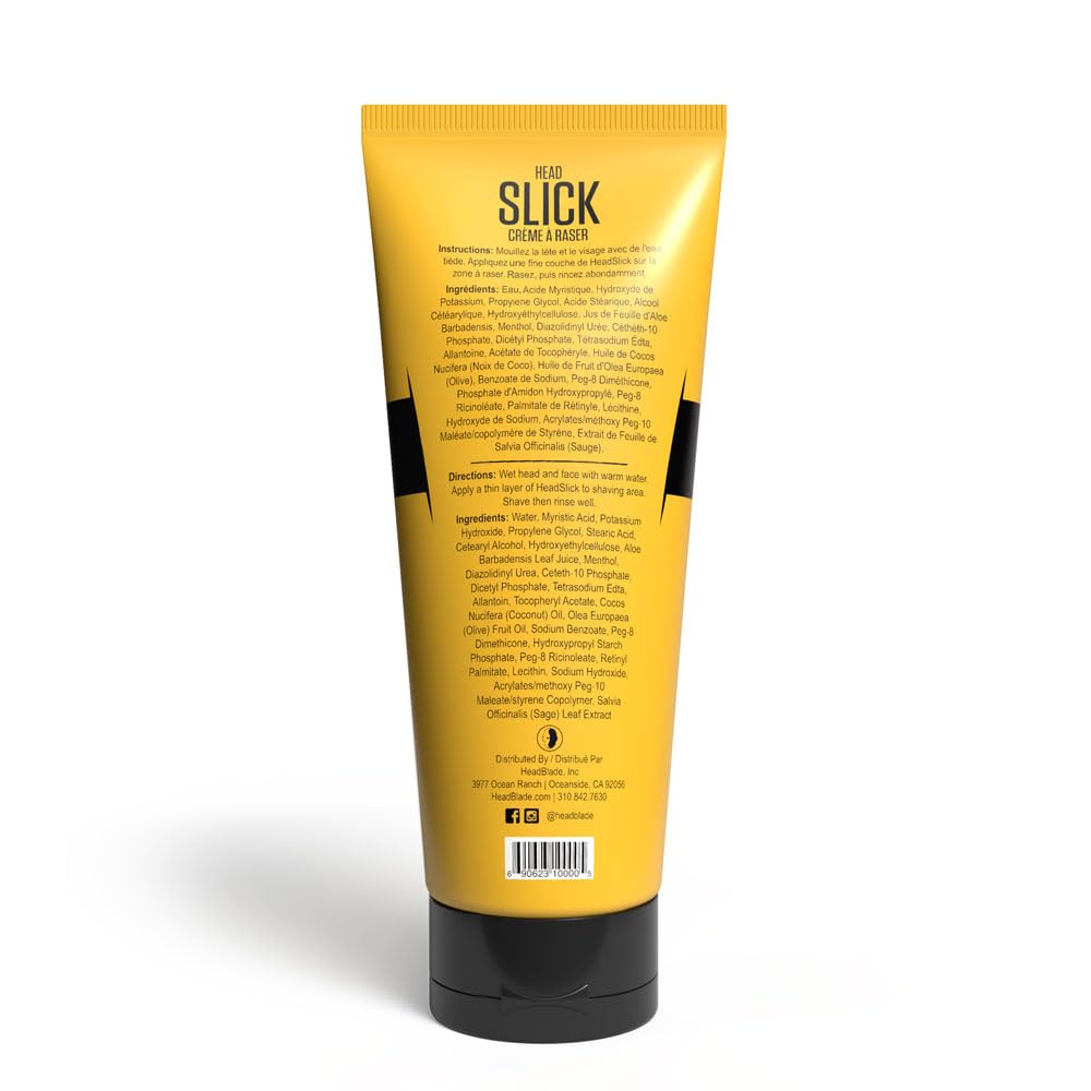 HeadBlade HeadSlick Shave Cream 8 oz for Smooth Headshaving for Bald Men, Helps with Irritation, Redness, & Razor Burn Beauty & Personal Care HeadBlade