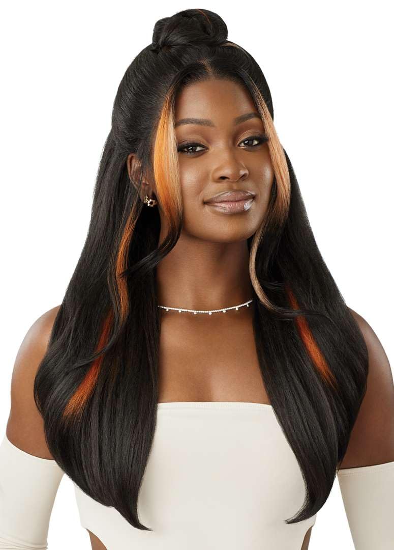 Outre Lace Front Wig - Perfect Hair Line 13X6 - Jaylin (1B/DRFF SCARLET RED FROST)