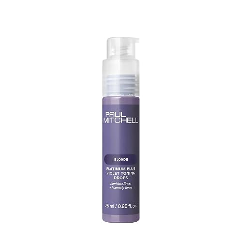 Paul Mitchell Platinum Plus Violet Toning Drops, Banishes Brass + Intensely Tones, Ideal for Blonde, Highlighted, Gray or Silver Hair, 0.85 fl. oz Beauty & Personal Care Paul Mitchell