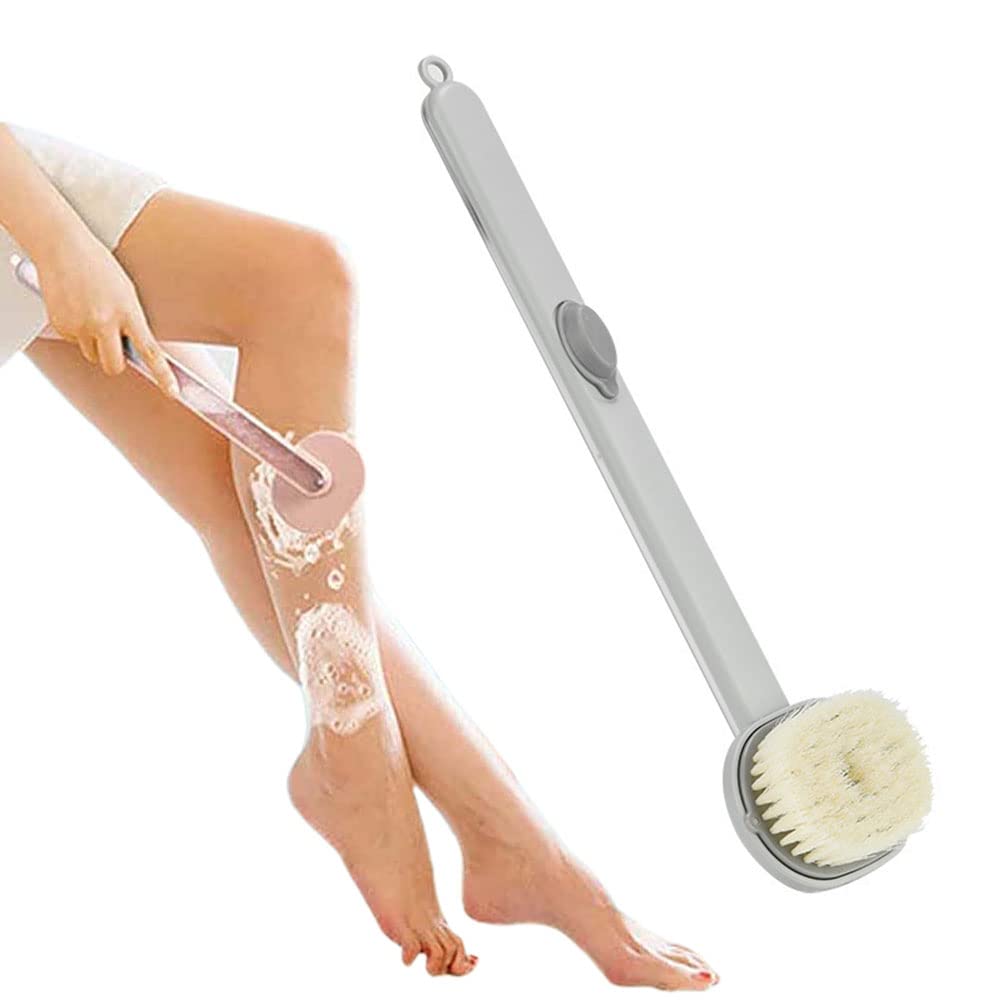 Shower Brush, Long Handle Shower Scrub Brush, Long Handle Bathroom Massage Cleaning Brush, Soap Dispenser Back Brush for Shower Brush Beauty and Personal Care Cricia