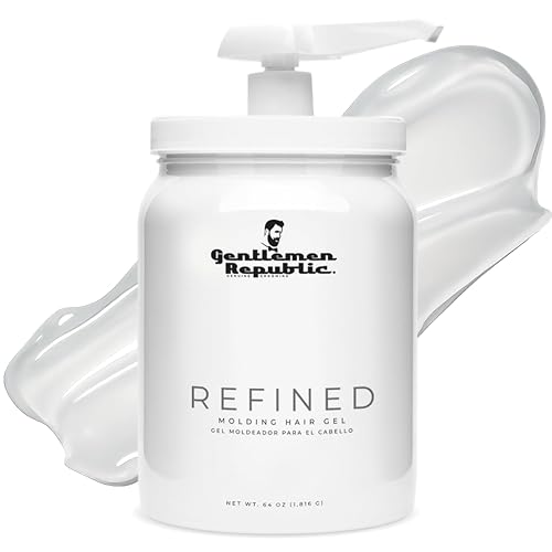 Gentlemen Republic 64oz Refined Men's Hair Gel - Professional Formula for 24 Hour Shine and Strong Hold, Humidity Resistant Styling Gel for hair Beauty & Personal Care Gentlemen Republic