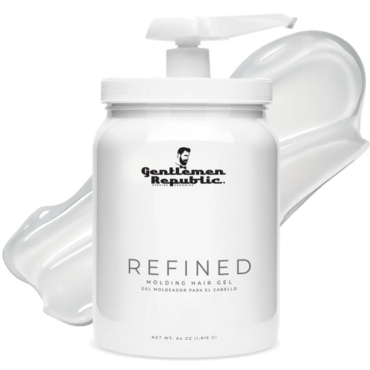 Gentlemen Republic 64oz Refined Men's Hair Gel - Professional Formula for 24 Hour Shine and Strong Hold, Humidity Resistant Styling Gel for hair Beauty & Personal Care Gentlemen Republic