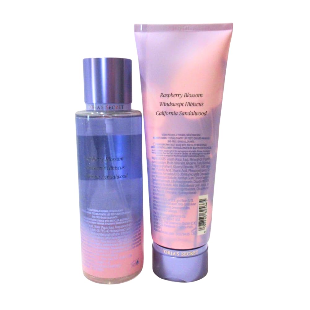 Victoria's Secret SERENE BLOOMS Fragrance Mist & Lotion - Floral Fruity Scent - 2-Piece Bundle for Women - Full Size