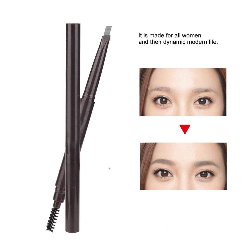 Grey Eyebrow Pen with Brush, Gray Automatic Double-Ended Eyebrow Make-Up Pencil, Angled Tip and Spoolie Brush(4# gray) Beauty & Personal Care Rotekt