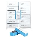 ForPro Professional Collection Miracle Buff & Shine - Grey 400/White 4000 Grit- Twelve (12) Double Sided Manicure & Pedicure Buffers - 1” H x 1.375” W Beauty & Personal Care ForPro Professional Collection