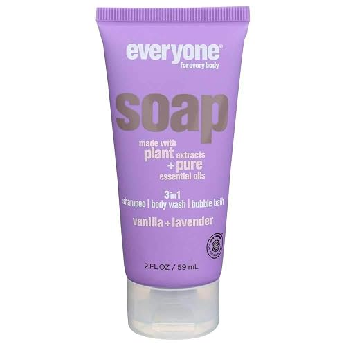 Everyone Vanilla and Lavender 3 in 1 Soap - Travel Size, 2 Fluid Ounce - 12 per case. Beauty & Personal Care Everyone