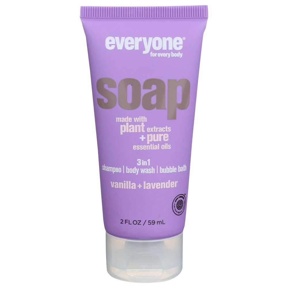 Everyone Vanilla and Lavender 3 in 1 Soap - Travel Size, 2 Fluid Ounce - 12 per case. Beauty & Personal Care Everyone