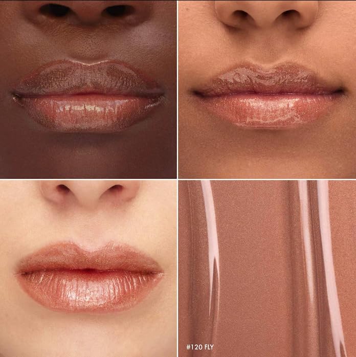 SEPHORA Collection Glossed Lip Gloss - 120 Fly (peachy nude with gold pearls) 0.16 oz / 5 mL Beauty & Personal Care SEPHORA