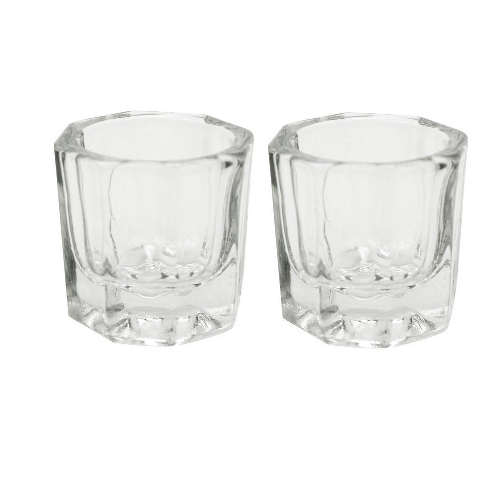 PandaSpa 2 Pieces Dappen Dish Crystal Bowl Glass Acrylic Nail Liquid Powder Nail Art (Pack of 2) Beauty & Personal Care Pandaspa